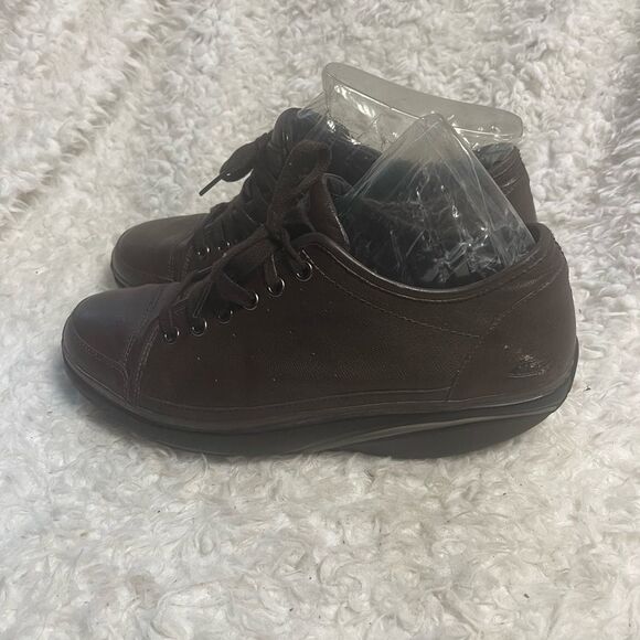 MBT400273-01 Brown Leather Toning Walking Shoes Women SZ10-10.5 - Picture 1 of 10